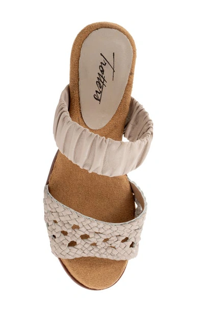 Trotters Mae Woven Slide Sandal In Ivory