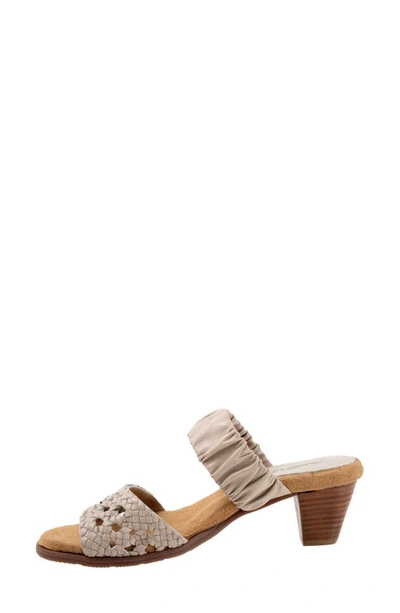 Shop Trotters Mae Woven Slide Sandal In Ivory