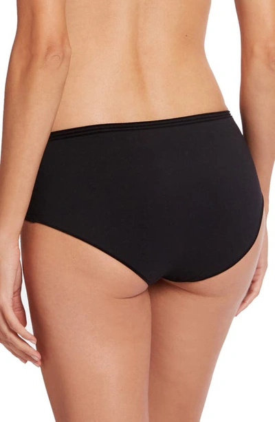 Shop Wolford Cotton Contour 3w Hipster Briefs In Black
