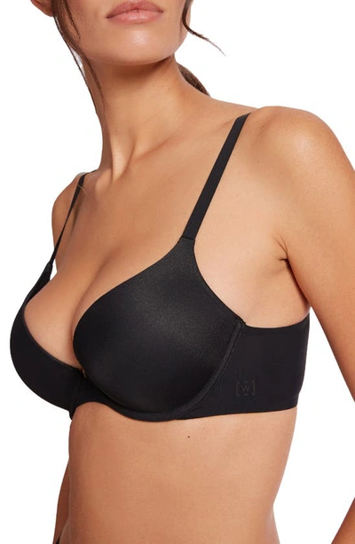 Shop Wolford Pure 3w Underwire Push-up Bra In Black