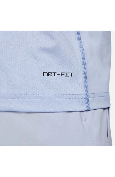 Shop Nike Dri-fit Ready Training T-shirt In Cobalt Bliss/ Heather/ Black