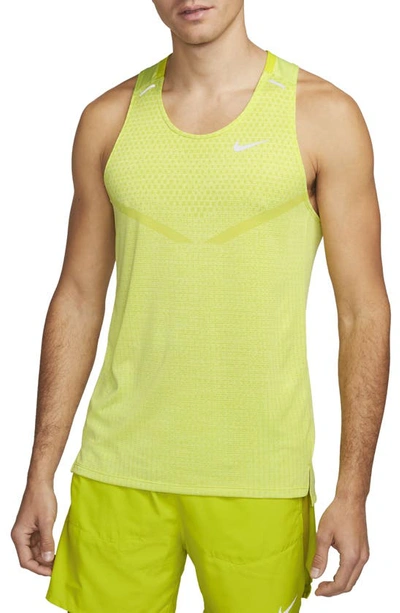 Nike Running Techknit Ultra Slim-Fit Dri-Fit ADV Tank Top - Men - Army Green Tops - XL