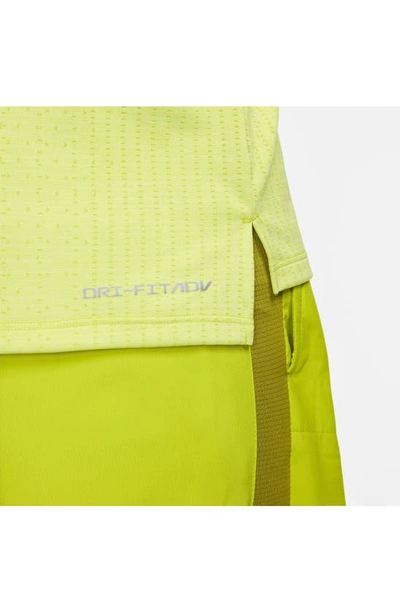 Shop Nike Dri-fit Adv Techknit Ultra Running Tank In Bright Cactus/lt Lemon Twist