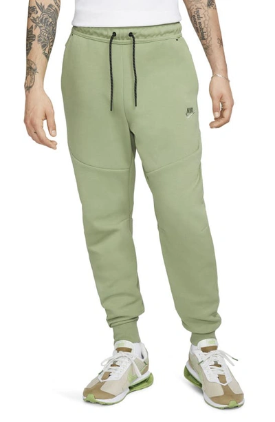 Shop Nike Tech Fleece Joggers In Oil Green/ Oil Green