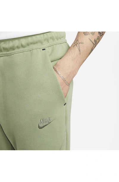 Shop Nike Tech Fleece Joggers In Oil Green/ Oil Green