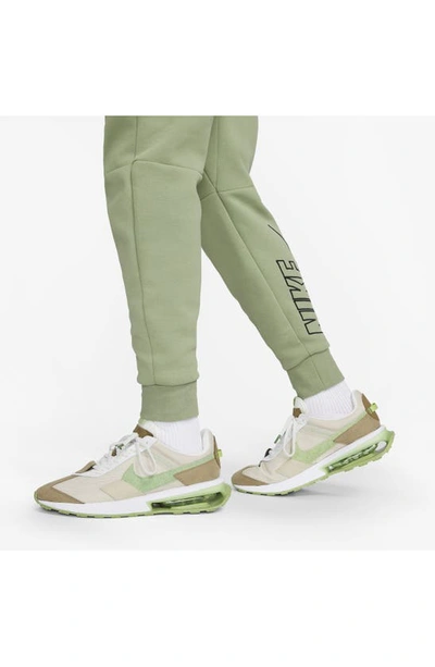 Shop Nike Tech Fleece Joggers In Oil Green/ Oil Green