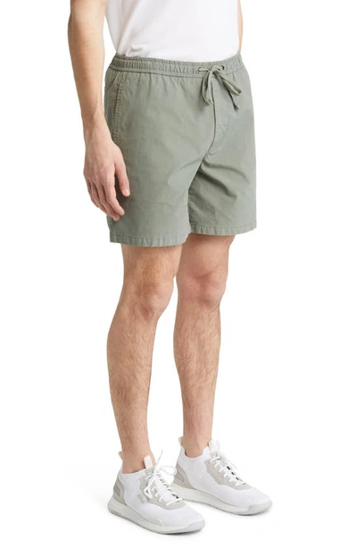 Shop Hugo Boss Karlos Stretch Cotton Drawstring Shorts In Green