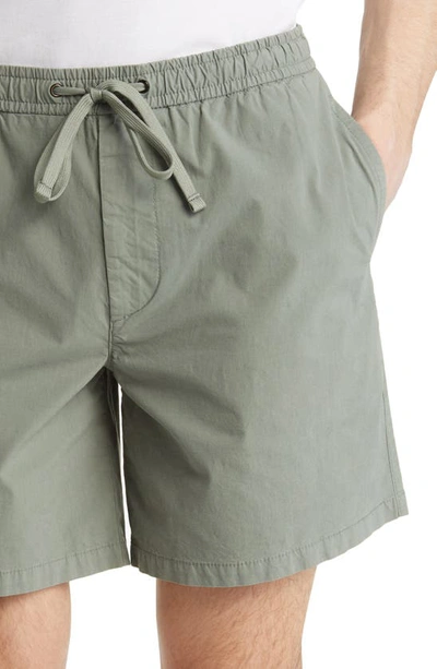 Shop Hugo Boss Karlos Stretch Cotton Drawstring Shorts In Green