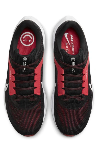 Shop Nike Air Zoom Pegasus 40 Running Shoe In Black/ Light Crimson/ White