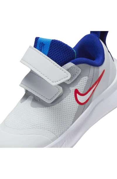 Shop Nike Star Runner 3 Sneaker In Platinum/ Crimson/ Blue/ White