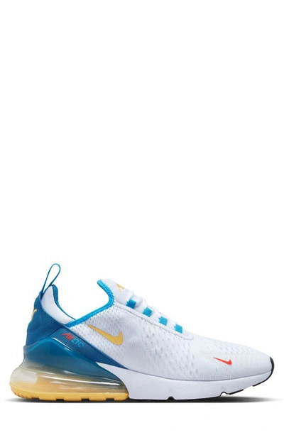 Shop Nike Air Max 270 Sneaker In White/ Citron Pulse/ Blue