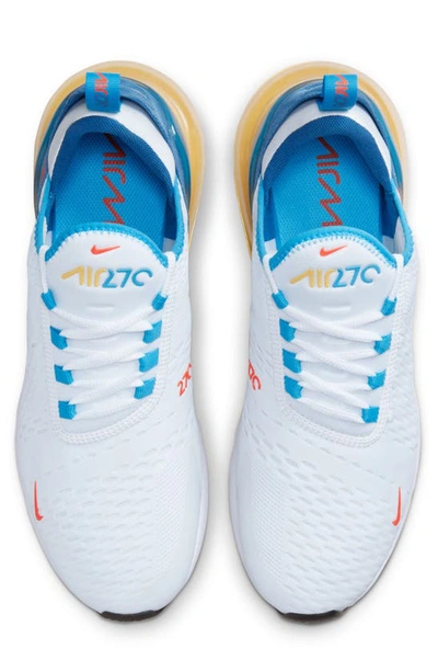 Shop Nike Air Max 270 Sneaker In White/ Citron Pulse/ Blue