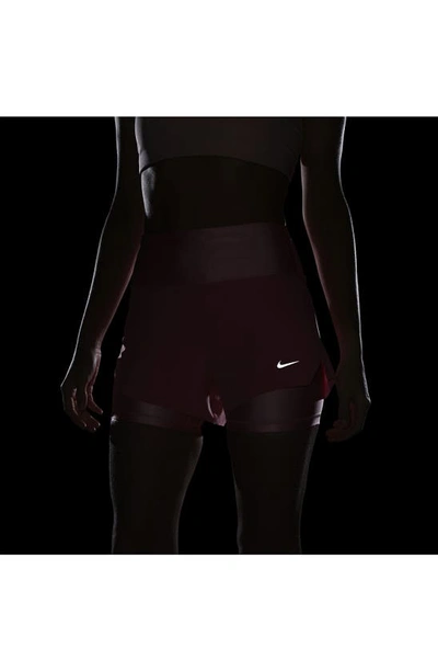 Shop Nike Dri-fit Swift Running Shorts In Coral Chalk