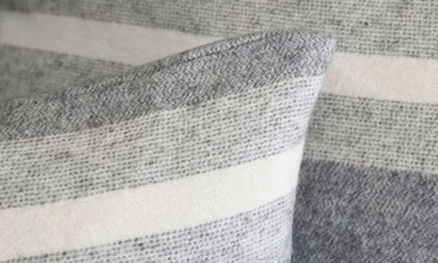 Shop Pom Pom At Home Alpine Stripe Cotton Blanket In Grey Tones