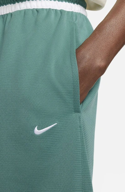 Shop Nike Dri-fit Dna Mesh Shorts In Mineral Teal/ White