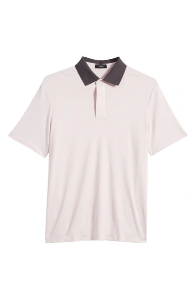 Shop Theory Kayser Regular Fit Short Sleeve Polo In Cradle Pink - 18s