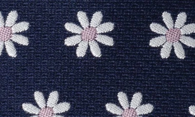 Shop Cufflinks, Inc Daisy Floral Silk Tie In Navy
