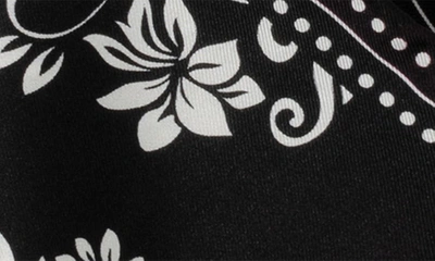 Shop Cufflinks, Inc Bandana Print Silk Pocket Square In Black