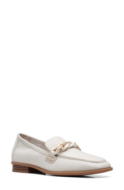 Shop Clarks Sarafyna Iris Loafer In White Leather