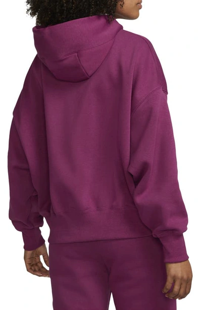 Shop Nike Sportswear Phoenix Fleece Pullover Hoodie In Rosewood/ Sail
