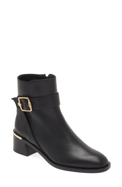 Shop Jimmy Choo Clarice Leather Bootie In Black