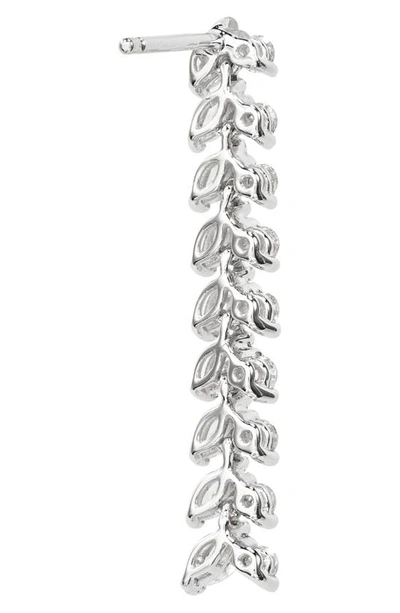 Shop Bony Levy Getty Diamond Floral Linear Drop Earrings In 18k White Gold