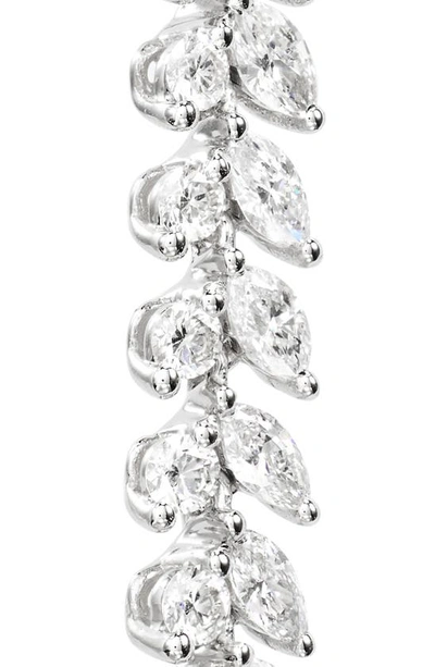 Shop Bony Levy Getty Diamond Floral Linear Drop Earrings In 18k White Gold