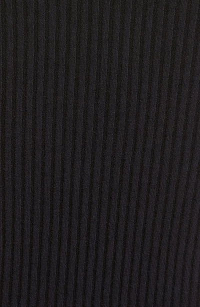 Shop Off-white One-shoulder Cutout Micro Bouclé Sweater Dress In Black White