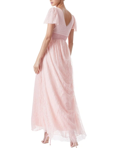 Alice And Olivia Charlsie Smocked Lace Maxi Dress In Pink