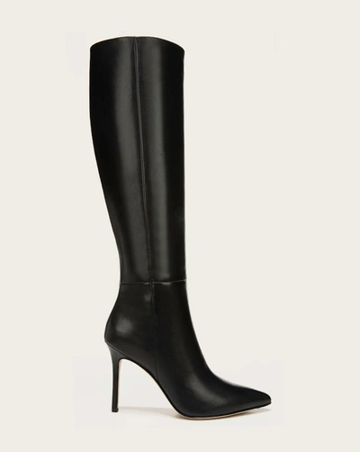 Shop Veronica Beard Lisa Leather Tall Boot In Black