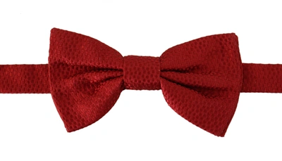 Shop Dolce & Gabbana Red 100% Silk Slim Adjustable Neck Papillon Men's Tie