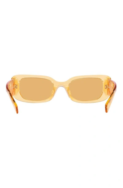 Shop Miu Miu 51mm Rectangular Sunglasses In Orange