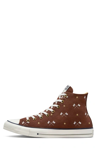 Shop Converse Gender Inclusive Chuck Taylor® All Star® 70 Hi Sneaker In Red Oak/ Egret/ Trailhead Gold