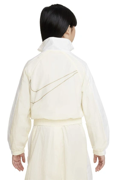 Shop Nike Kids' Sportswear Track Jacket In Coconut Milk/ White