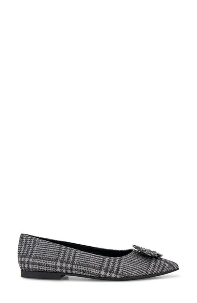 Shop Kenneth Cole New York Gaya Starburst Pointed Toe Flat In Black/ Silver