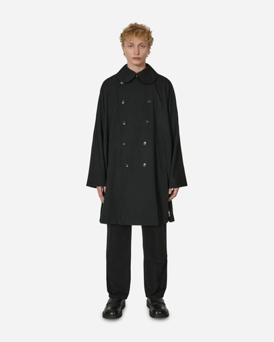 Shop Comme Des Garçons Homme Deux Zipped Wool Coat In Black