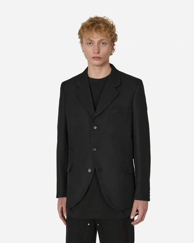Shop Comme Des Garçons Homme Deux Zipped Wool Blazer In Black