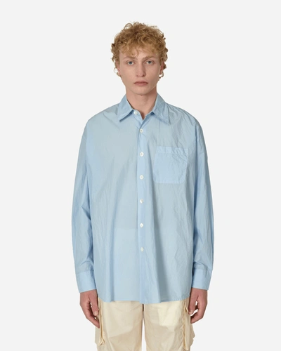 Shop Our Legacy Skyway Parachute Poplin Borrowed Shirt In Blue