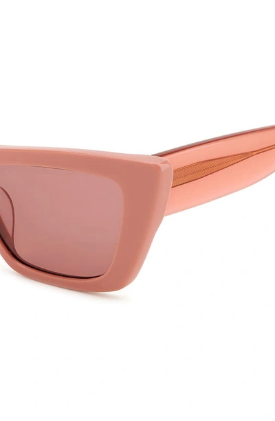 Shop Rag & Bone 53mm Cat Eye Sunglasses In Pink/ Burgundy