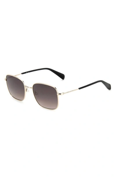 Shop Rag & Bone 52mm Gradient Square Sunglasses In Gold/ Brown Gradient
