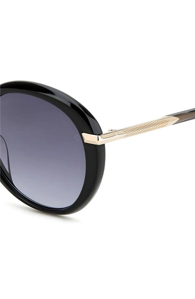 Shop Rag & Bone 56mm Gradient Round Sunglasses In Black/ Grey Shaded