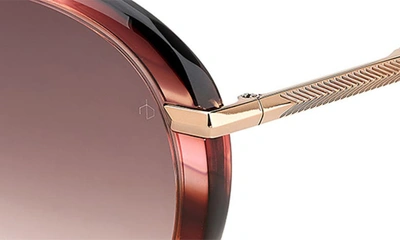 Shop Rag & Bone 56mm Gradient Round Sunglasses In Pink Horn/ Brown Gradient