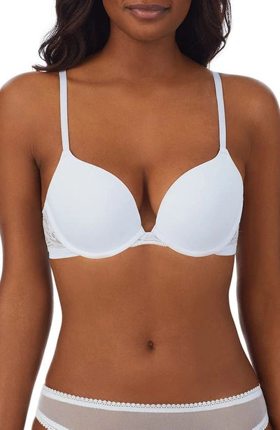 On Gossamer Sleek Micro Lace Underwire Convertible Push-up Bra In Frosted  Fig