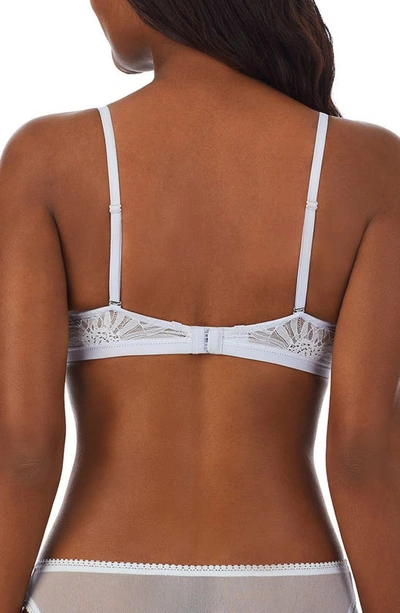 Shop On Gossamer Sleek Micro Lace Underwire Convertible Push-up Bra In Light Breeze