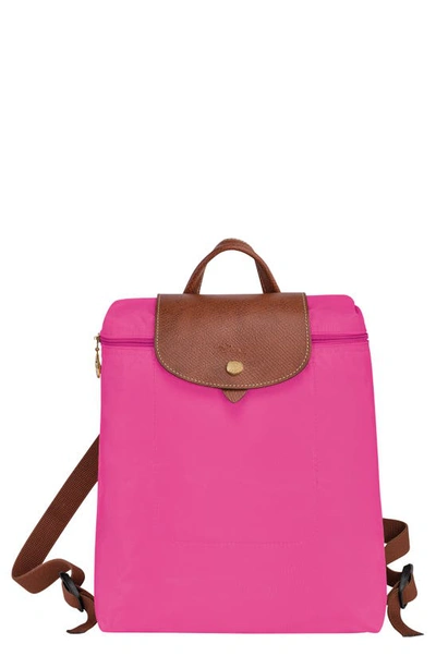 Shop Longchamp Le Pliage Nylon Canvas Backpack In Candy