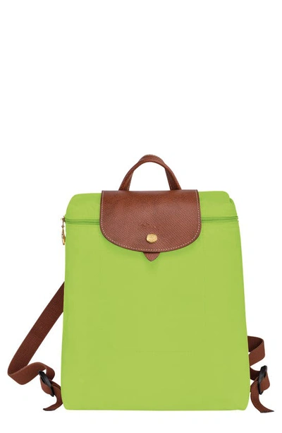 Shop Longchamp Le Pliage Nylon Canvas Backpack In Green