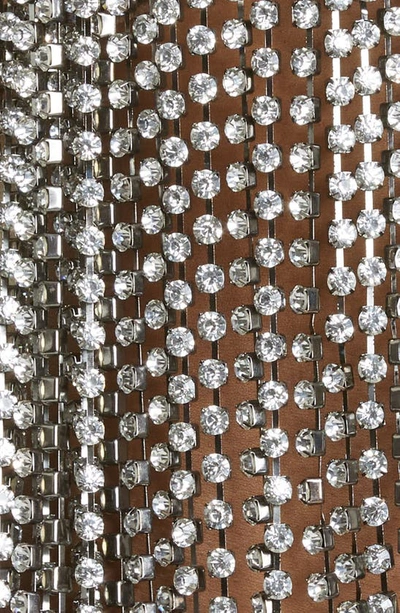 Shop Stella Mccartney Crystal Draped Halter Bra Top In 8300 Crystal