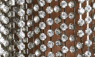 Shop Stella Mccartney Crystal Draped Halter Bra Top In 8300 Crystal