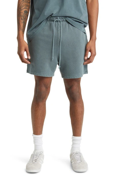 Shop Elwood Core French Terry Sweat Shorts In Vintage Slate