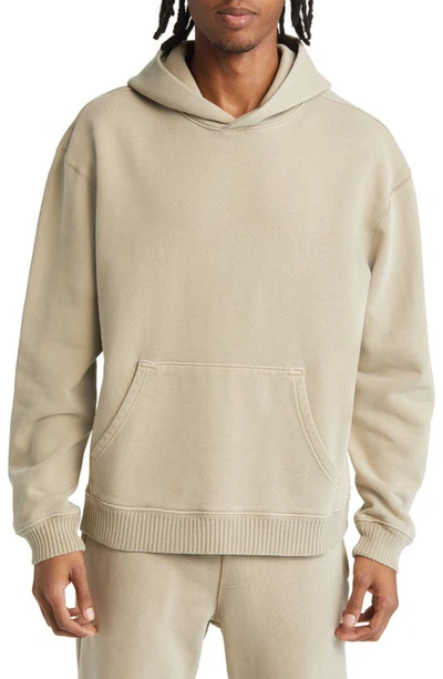 Shop Elwood Core Oversize French Terry Hoodie In Vintage Gravel